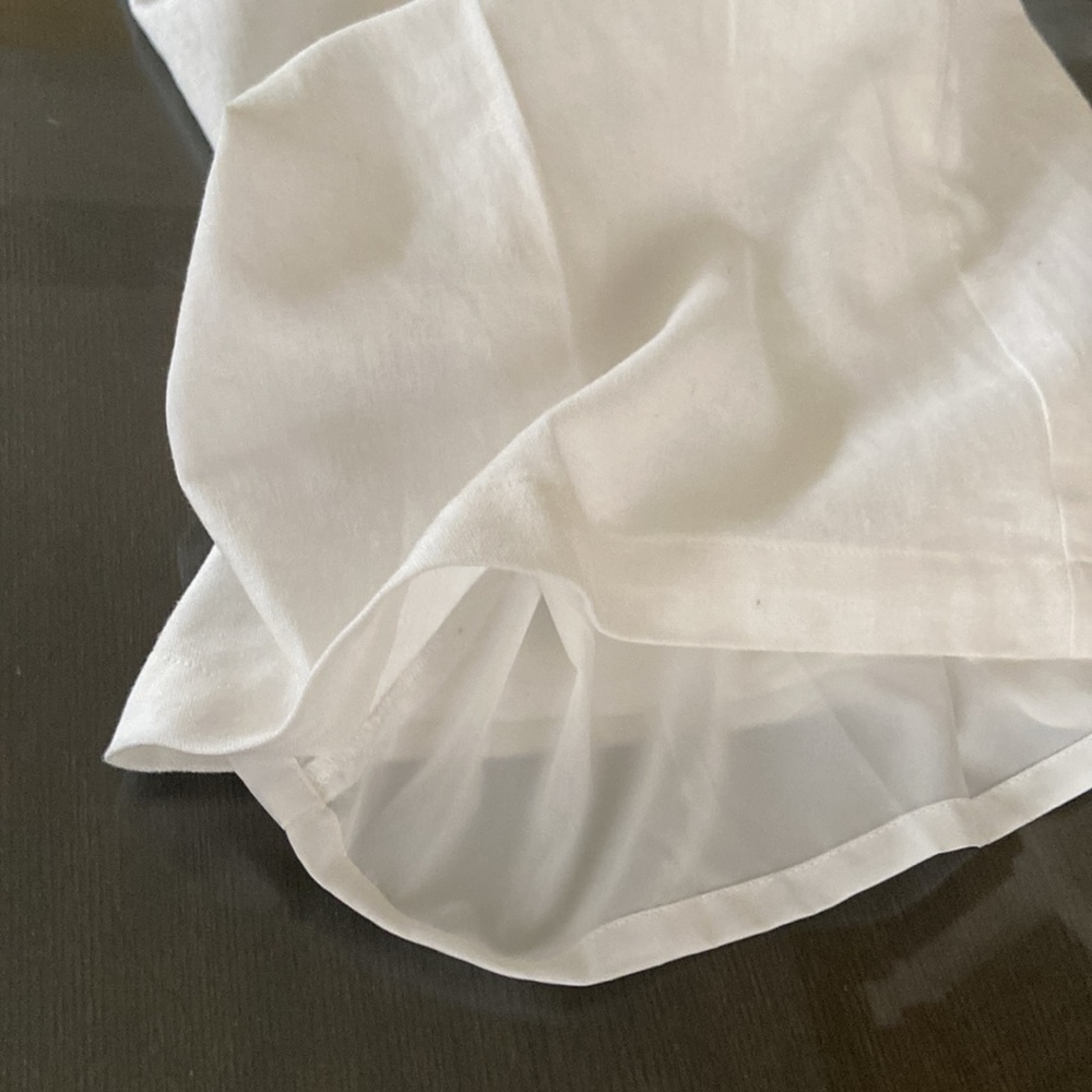I.N.C. LINEN BLEND HIGH RISE WIDE LEG PANTS. WHITE - Picture 7 of 14